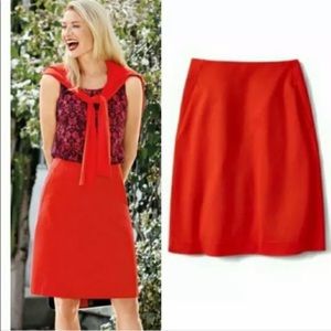 CABI 3219 FIERY A-LINE SKIRT Sakura red Pocket Stretch pointe knee length size 4